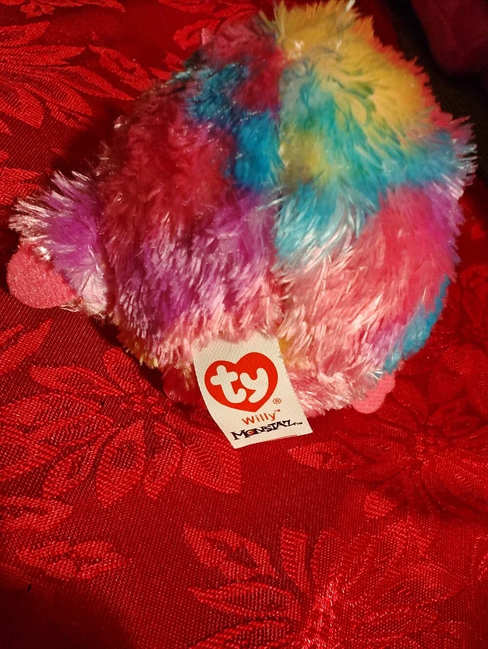 Ty Willy Monster Buddy with Pastel Pink, Blue, Yellow Fur